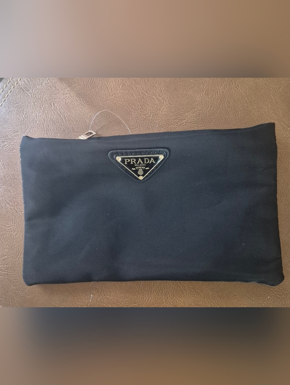 Black Nylon Makeup Bag 9 X 5 NEW